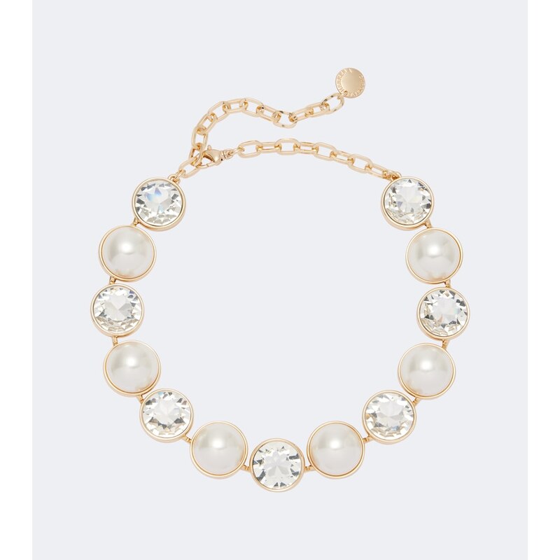 Carolina Herrera Crystal and faux pearl necklace
