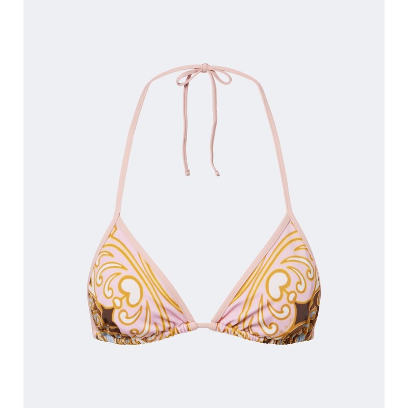 La DoubleJ Printed bikini top