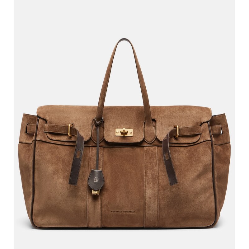 Brunello Cucinelli Large suede tote bag