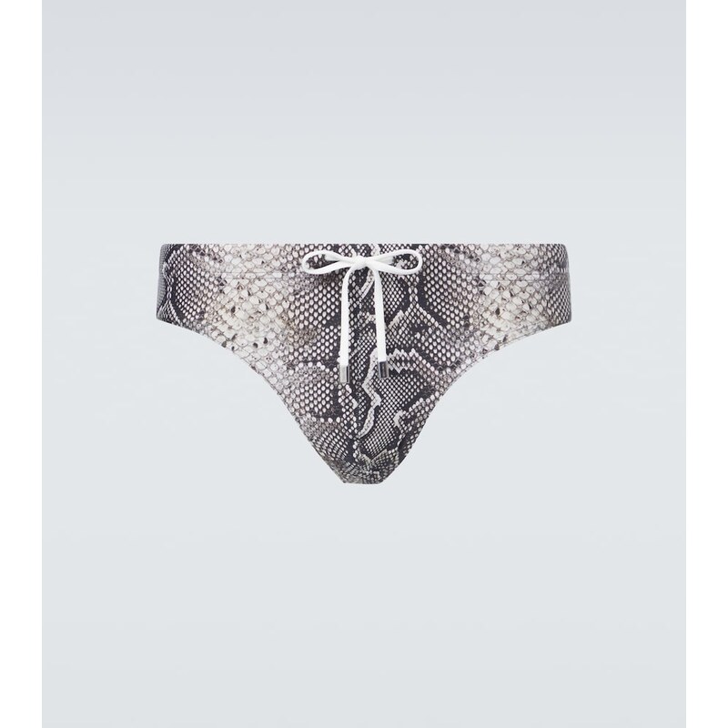 Tom Ford Snake-print swim briefs