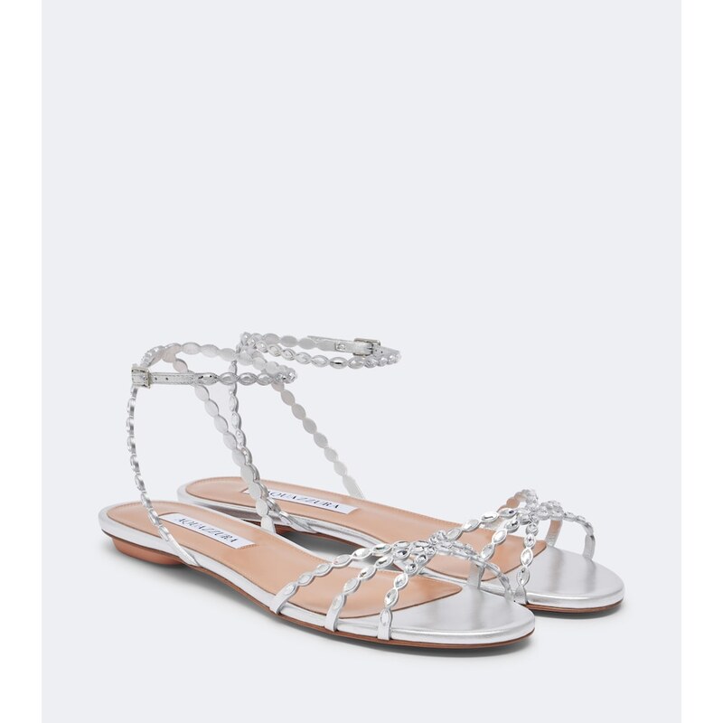 Aquazzura Love Struck embellished leather sandals