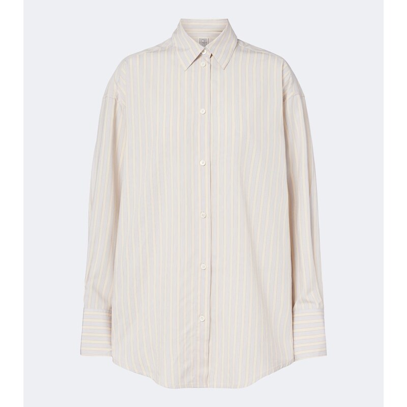 Toteme Striped oversized poplin shirt