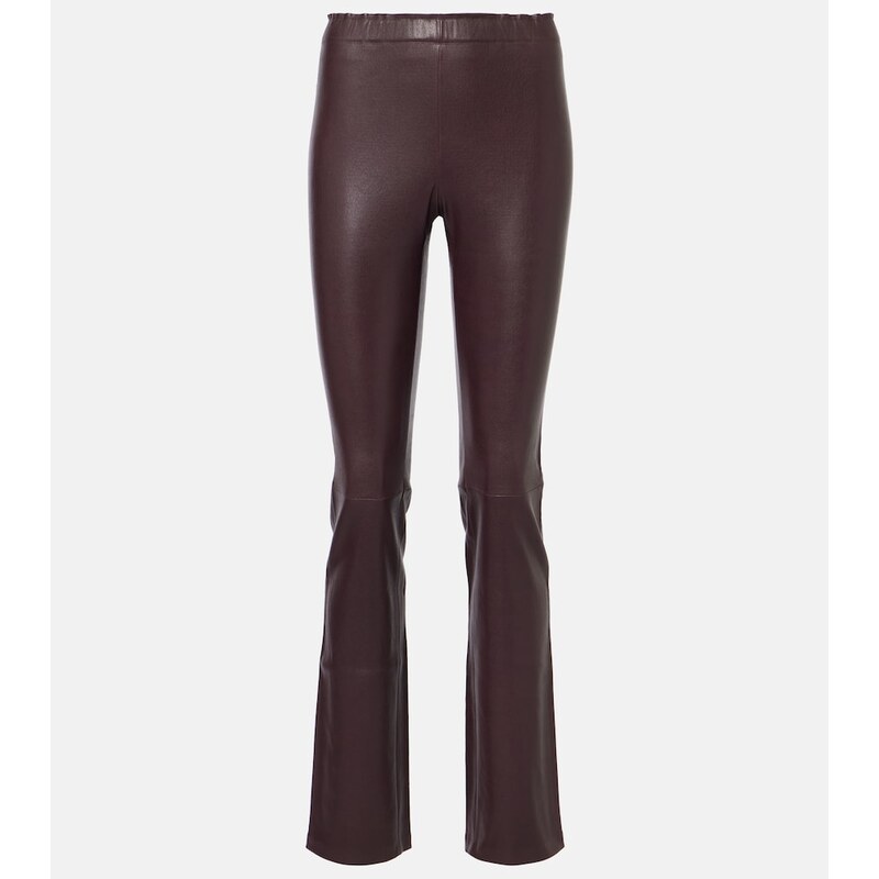 Stouls JP Long flared leather leggings