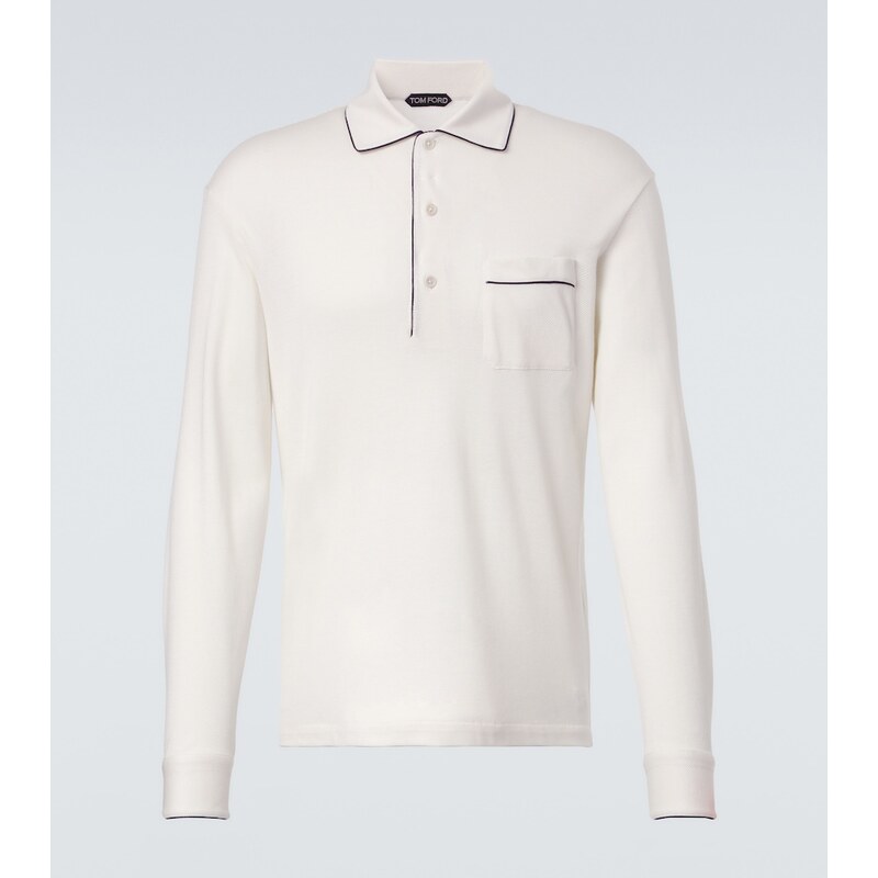 Tom Ford Silk and cotton piquÃ polo shirt