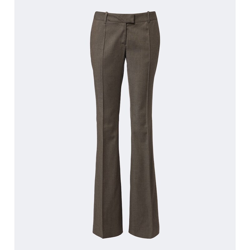 The Attico Low-rise wool-blend flared pants