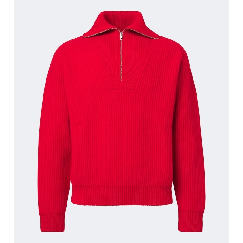 Pánský svetr z vlny barvy Poppy s turtleneckovým límečkem