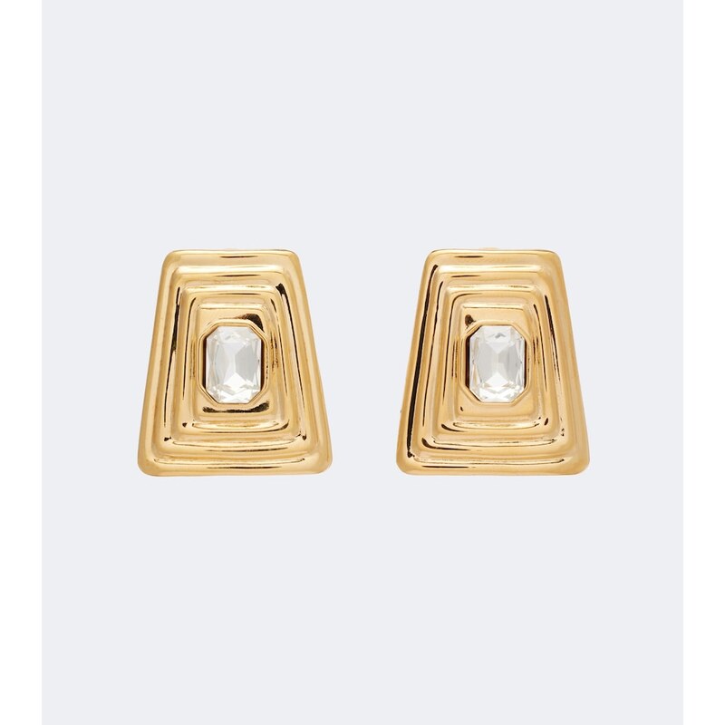 Alessandra Rich Crystal-embellished clip-on earrings
