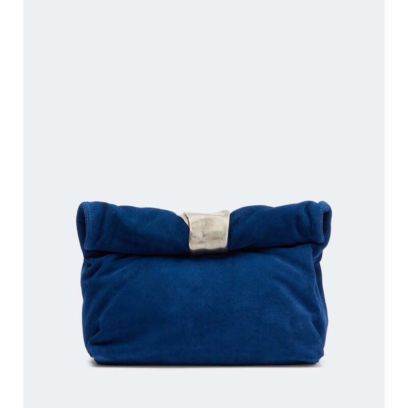 Staud Puff Small suede clutch