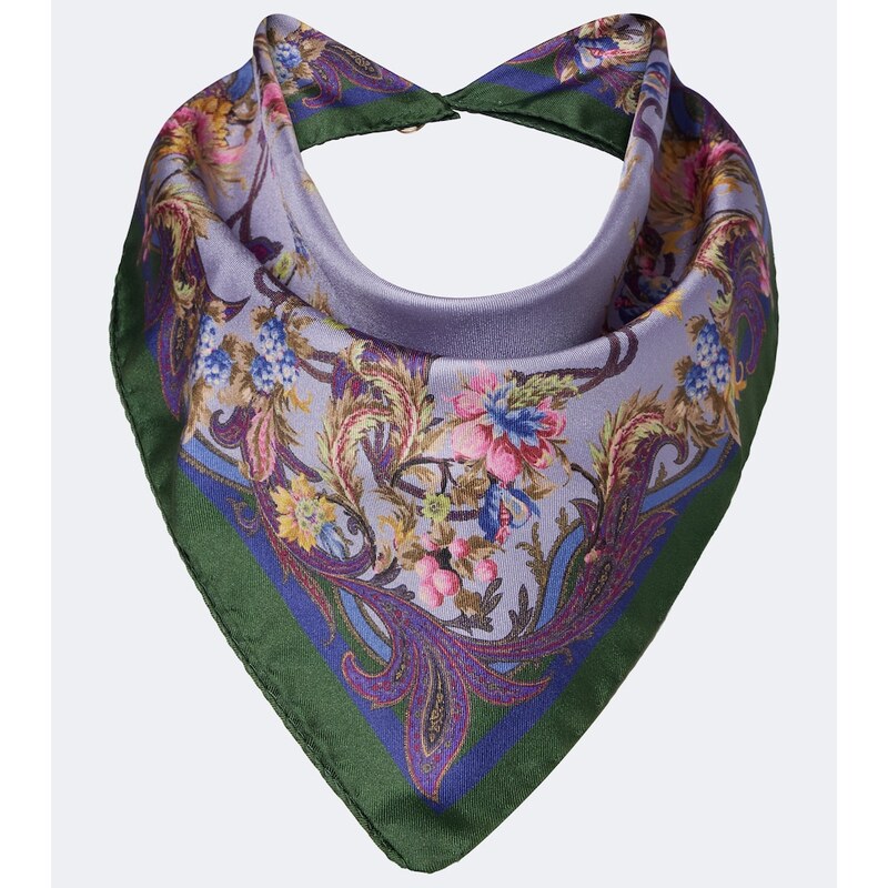 Etro Printed silk twill scarf