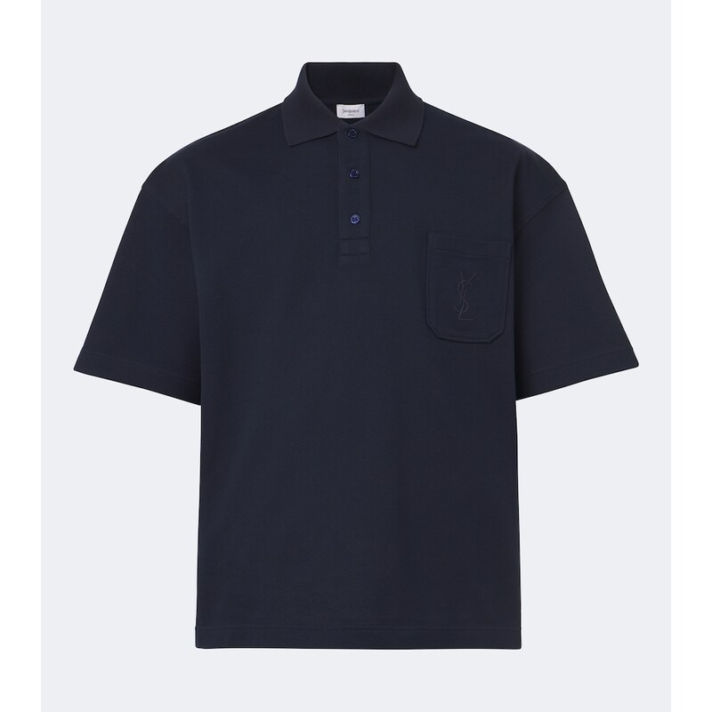 Saint Laurent Cassandre cotton polo shirt