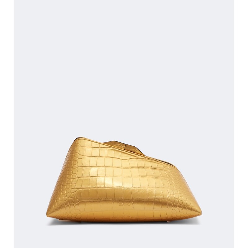 The Attico 8:30PM Small croc-effect leather clutch