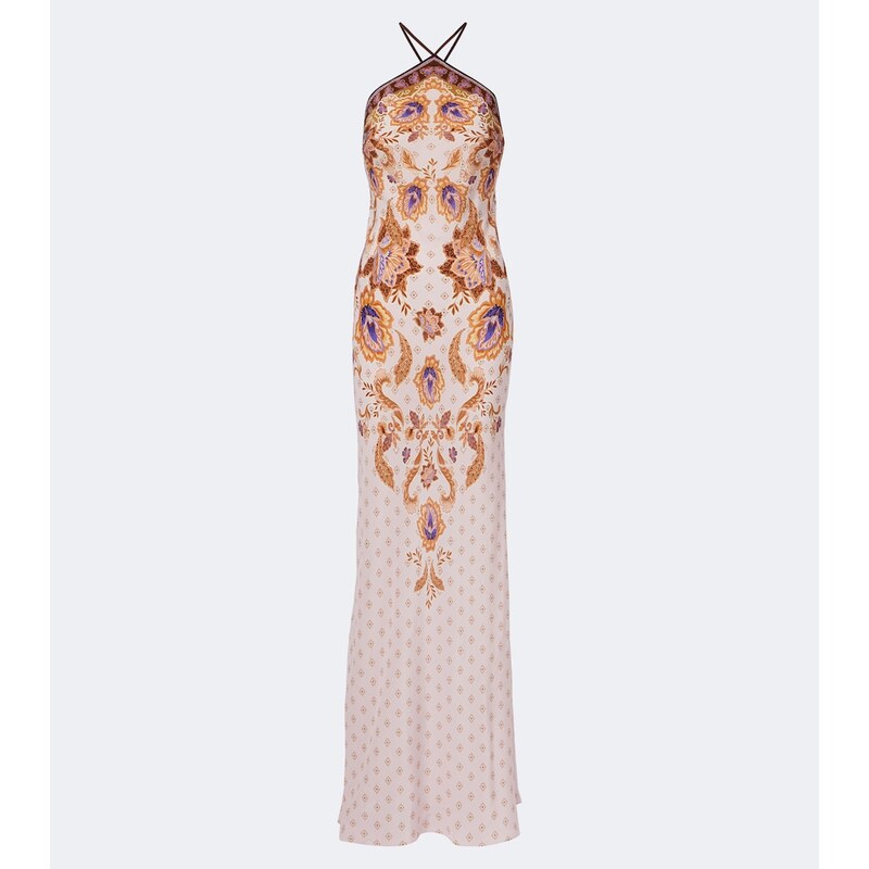 Alexandra Miro Adeline printed halterneck maxi dress