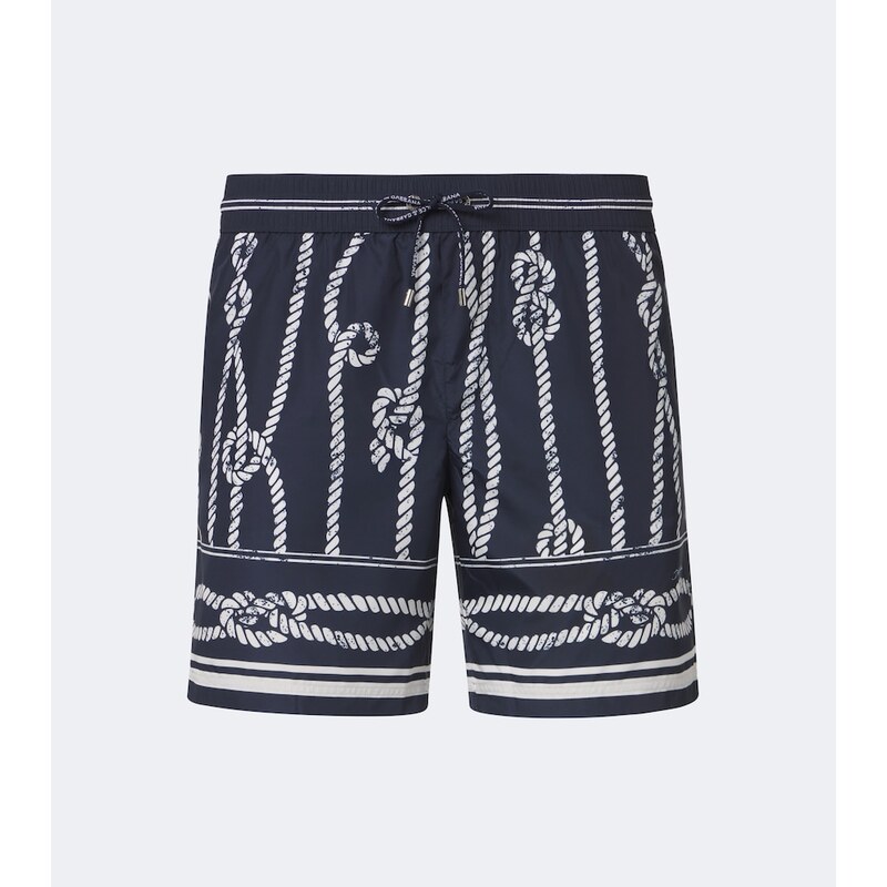 Dolce&Gabbana tiskané koupací šortky v modré barvě