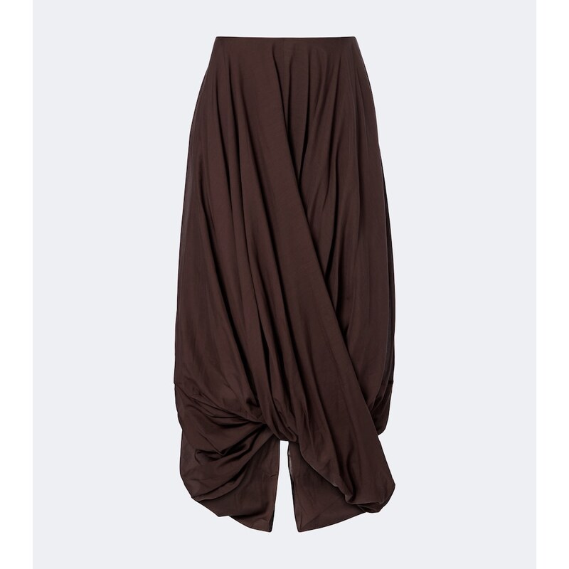 Toteme Cotton-blend jersey midi skirt