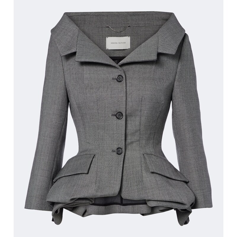 Magda Butrym Peplum virgin wool blazer