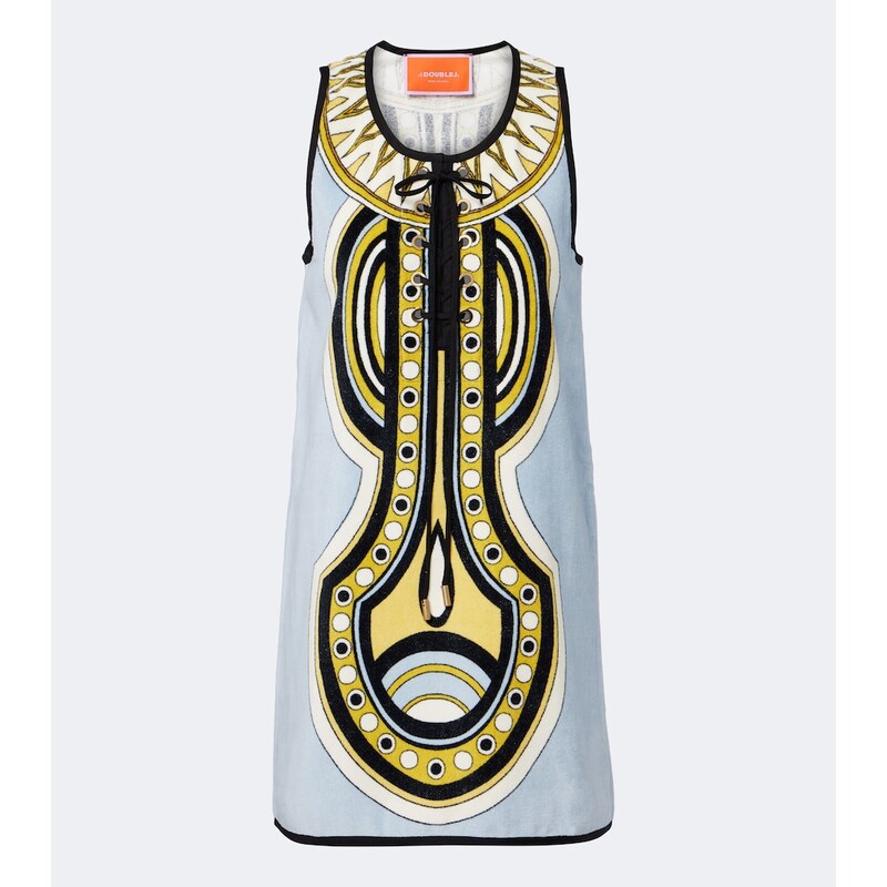 La DoubleJ Totem printed cotton minidress