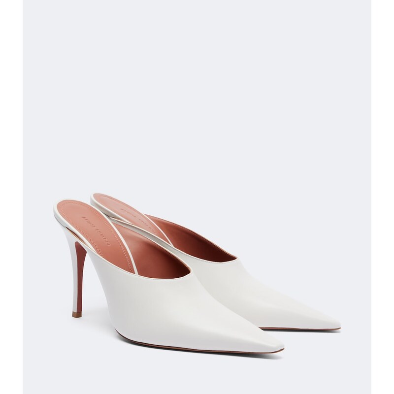 Amina Muaddi Felicia leather mules