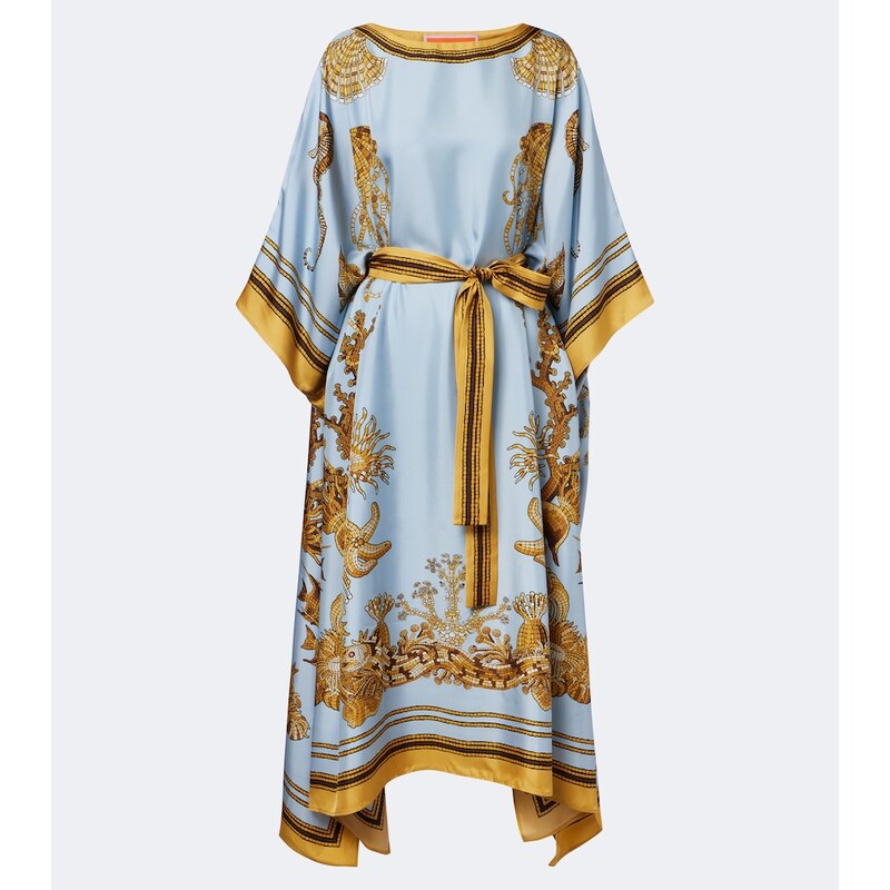 La DoubleJ Square printed silk twill kaftan
