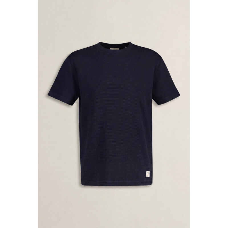 TRIČKO GANT WASHED WAFFLE SS TSHIRT EVENING BLUE