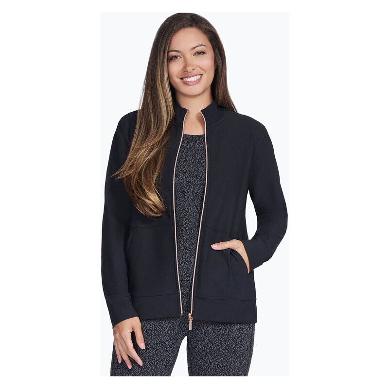 Dámská mikina SKECHERS GO Luxe Rib Everyday Full Zip black