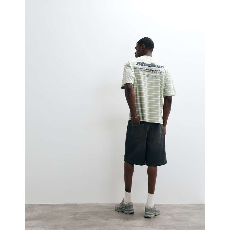 ASOS DESIGN oversized t-shirt with back text puff graphic in