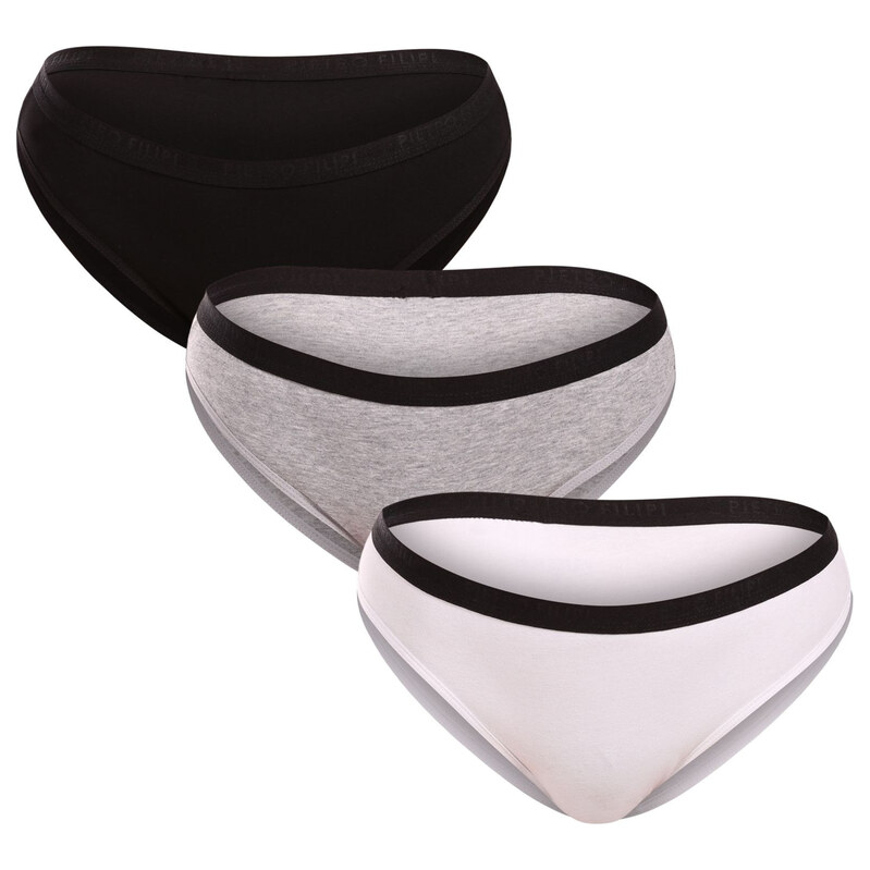 2. jakost 3PACK dámské kalhotky Pietro Filipi vícebarevné