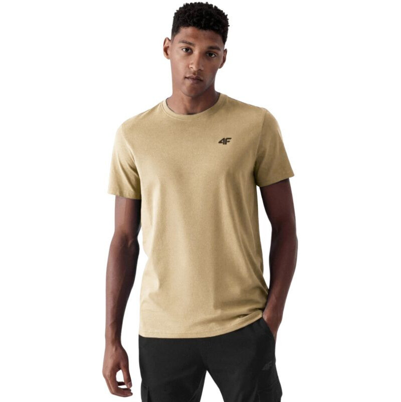 Pánské tričko 4F M4484 beige 4FWSS26TTSHM4484 83S pánské