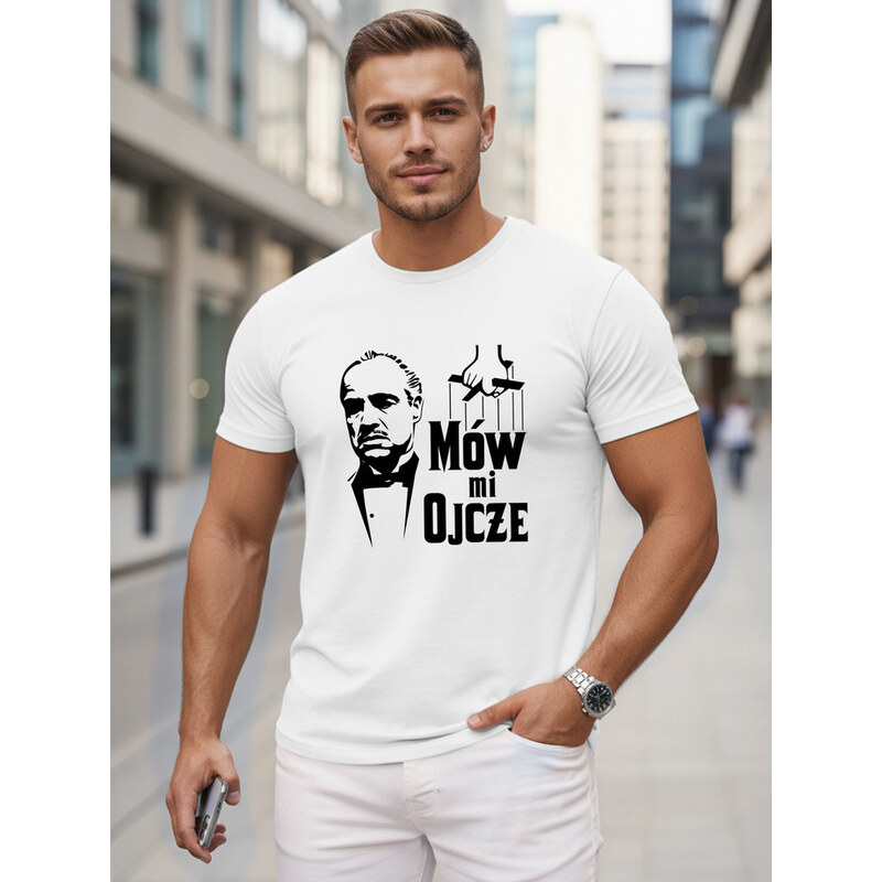 Pánské klasické bavlněné tričko s potiskem FashionStreet NX5145R