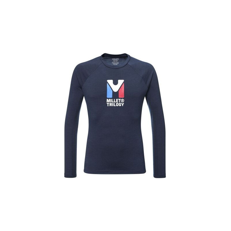 Pánské tričko MILLET Trilogy Wool Ts Ls M, tmavě modré
