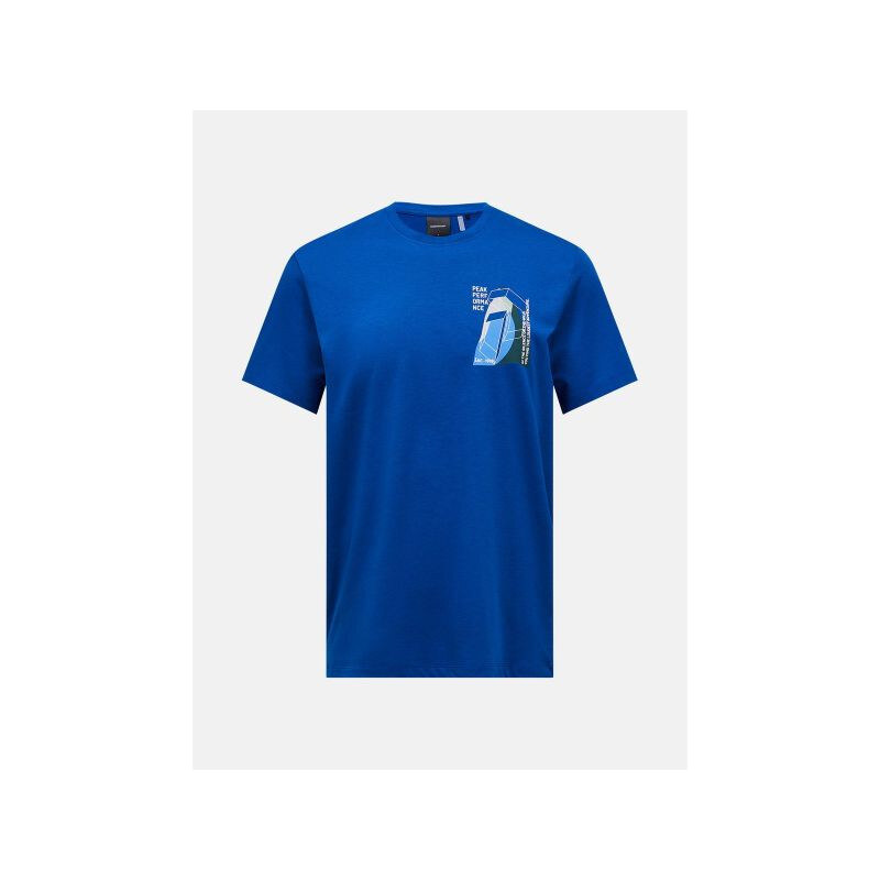 Pánské tričko PEAK PERFORMANCE M Explore Graphic Tee, modrá