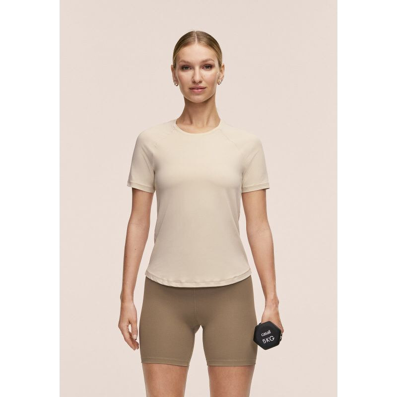 Dámské tričko CASALL Essential Tee, barva: béžová