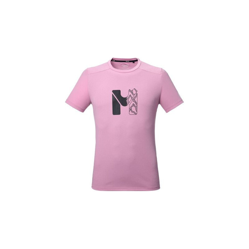 Pánské tričko MILLET Kamet Map Ts Ss M, růžové