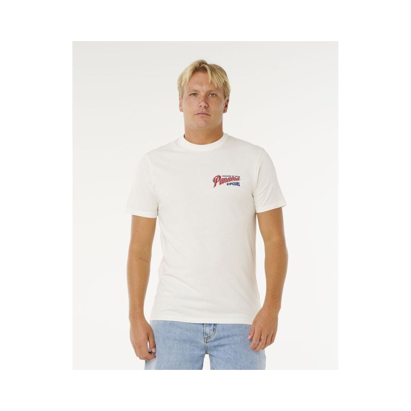Pánské tričko RIP CURL Desti Animals Tee, bílé
