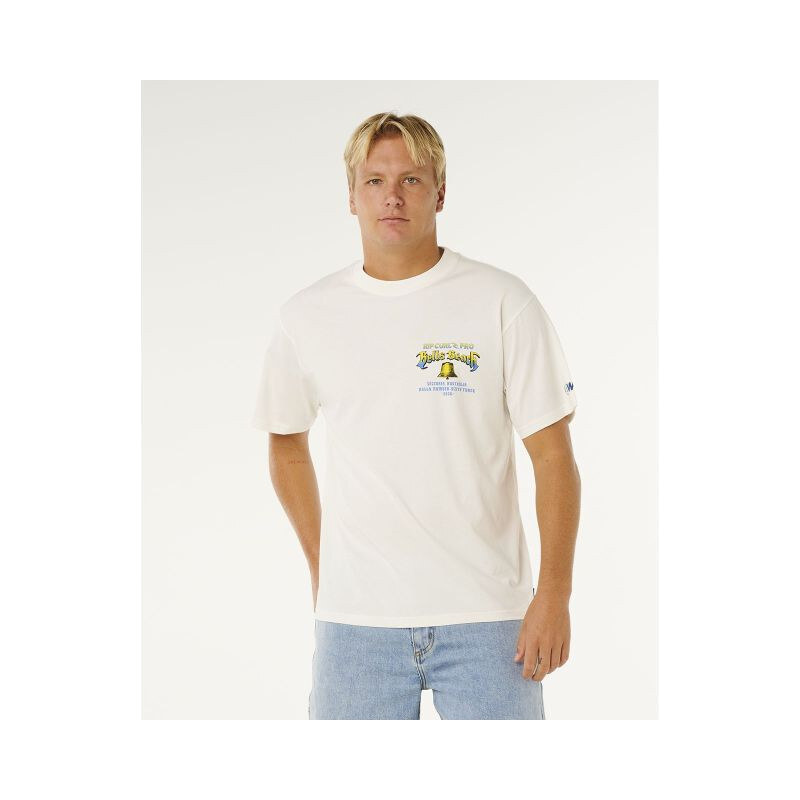 Pánské tričko RIP CURL Bells Pro 26 Bell Logo Tee, bílé