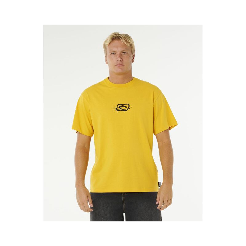 Pánské tričko RIP CURL Medina Inner Vision Spray Tee, žluté