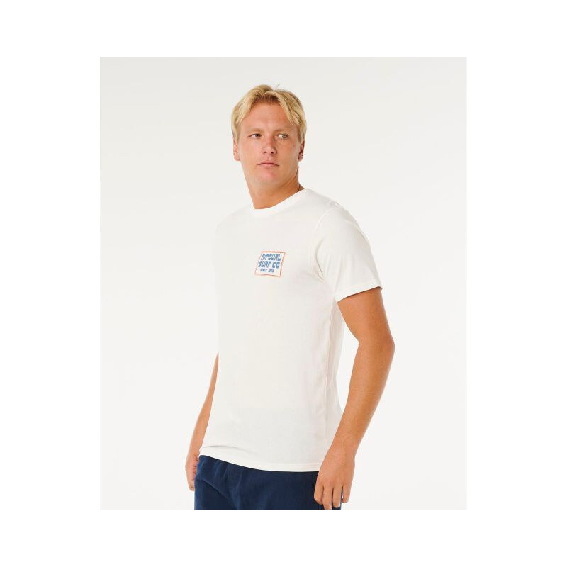 Pánské tričko RIP CURL Pacific Rinse Sunrise Tee, bílé