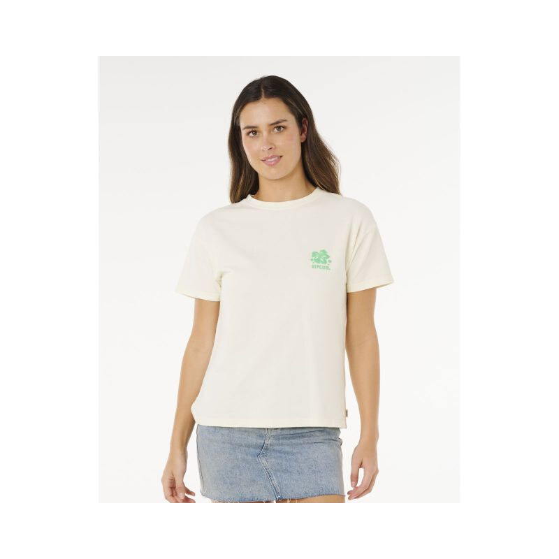 Dámské tričko RIP CURL Surf Puff Party Pack Relaxed, béžové