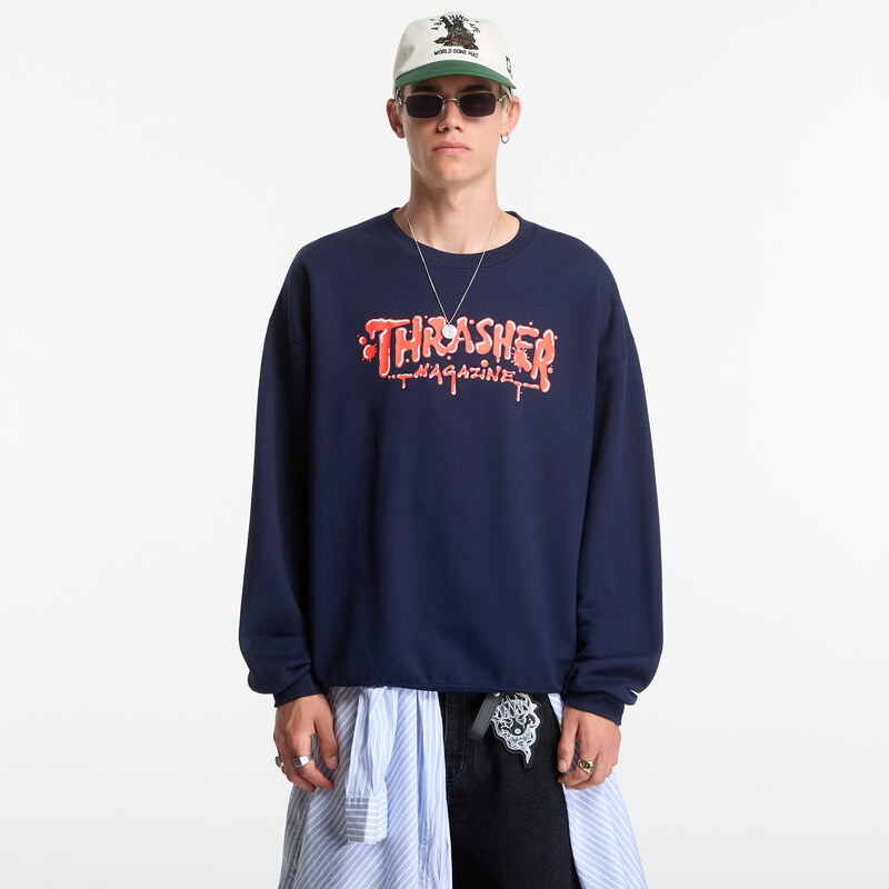 Mikina Thrasher Wet Paint Crewneck Blue XL