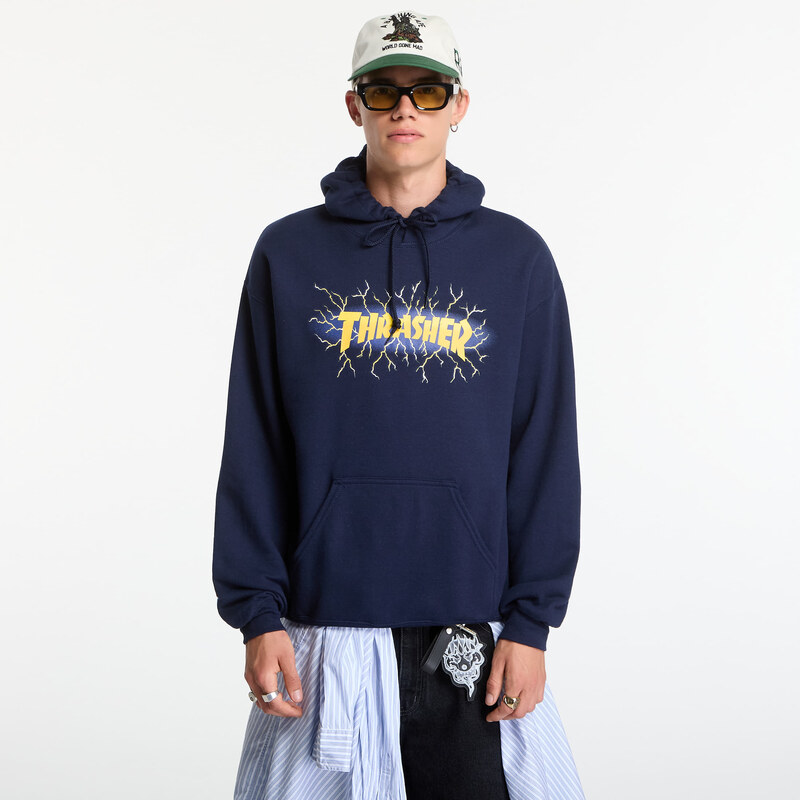 Mikina Thrasher Lightning Hoodie Blue XL