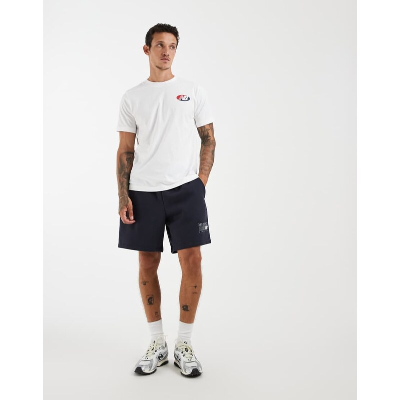 New Balance oval logo t-shirt in white