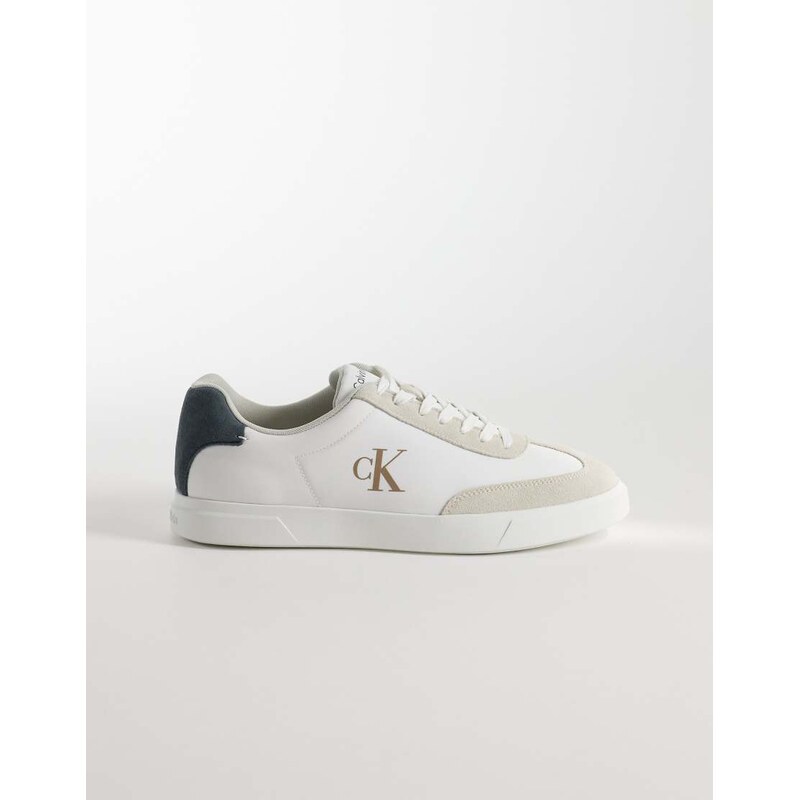 Calvin Klein cupsole trainers in white and grey
