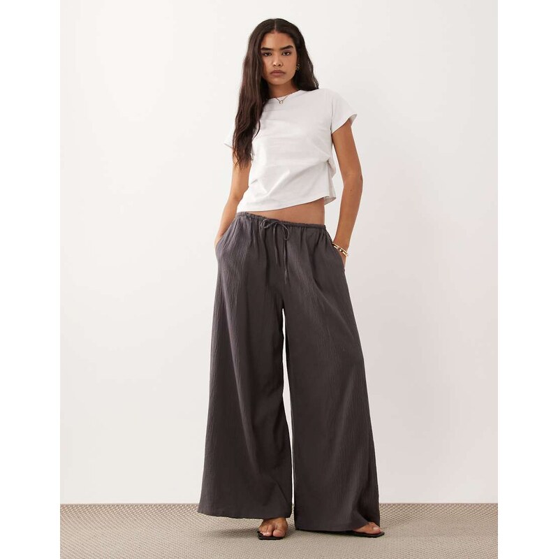 Muse Assembly Fern wide leg trousers co-ord-Grey
