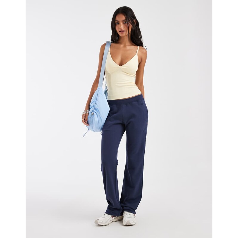 Hollister low waisted slim fit joggers in navy blue