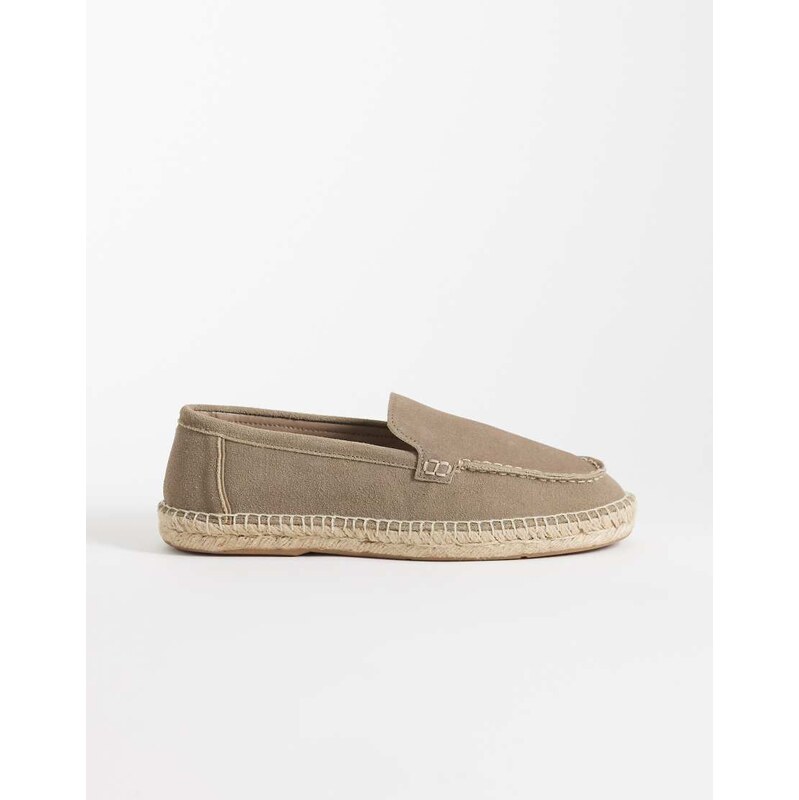 Mango real leather espadrilles in stone-Neutral