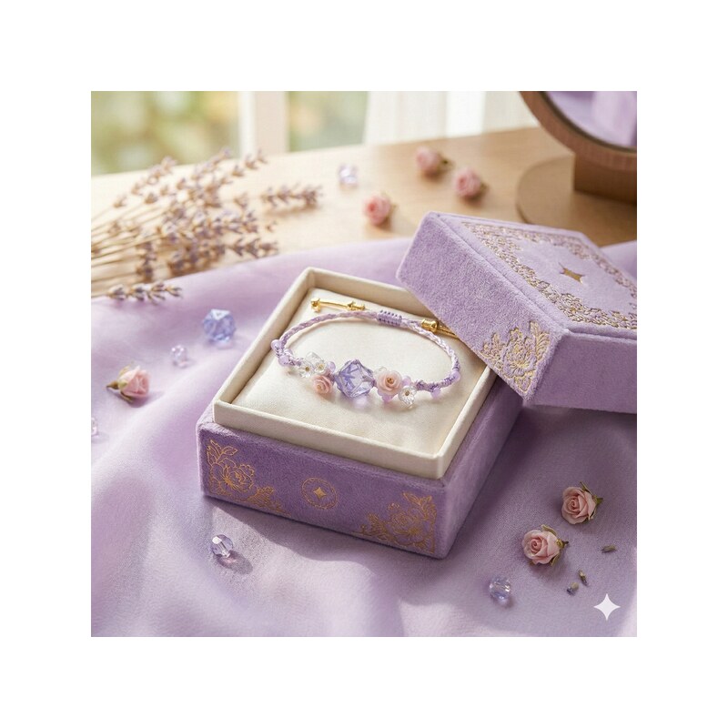 Flor de Cristal BOHO náramek s přírodními kameny - Árvore. Bílý