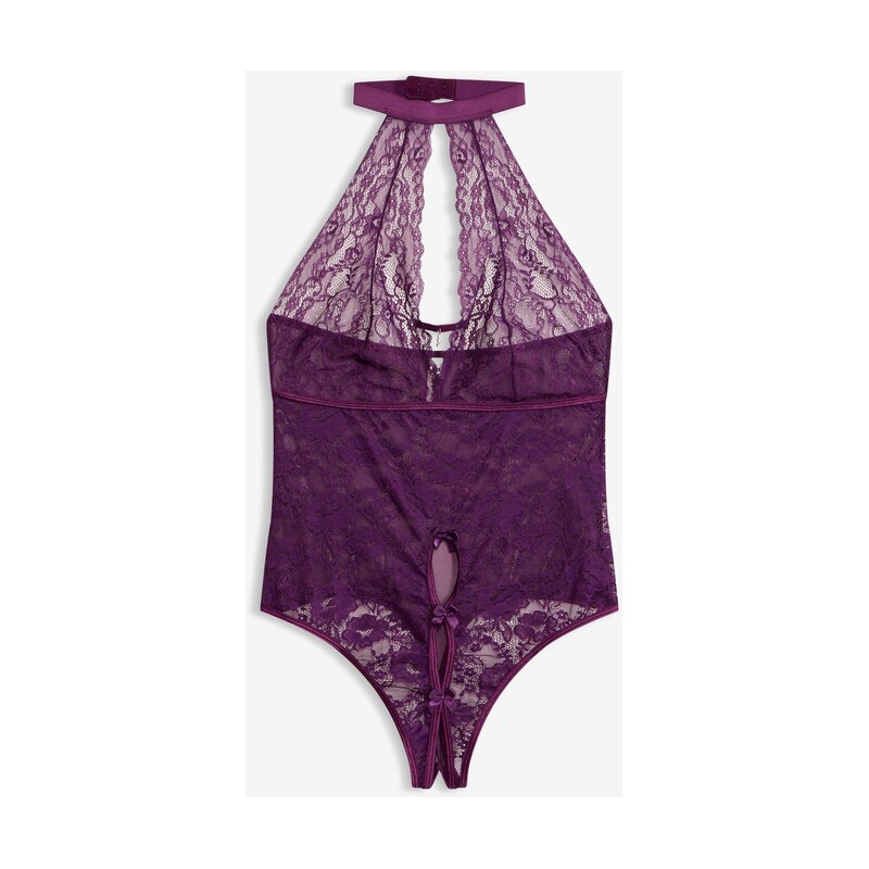 bonprix Body tanga ouvert fialová Žena
