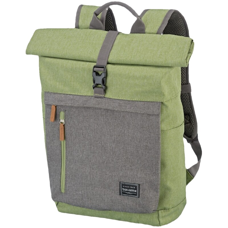 Travelite Basics Roll-up Backpack Green/Grey 35l
