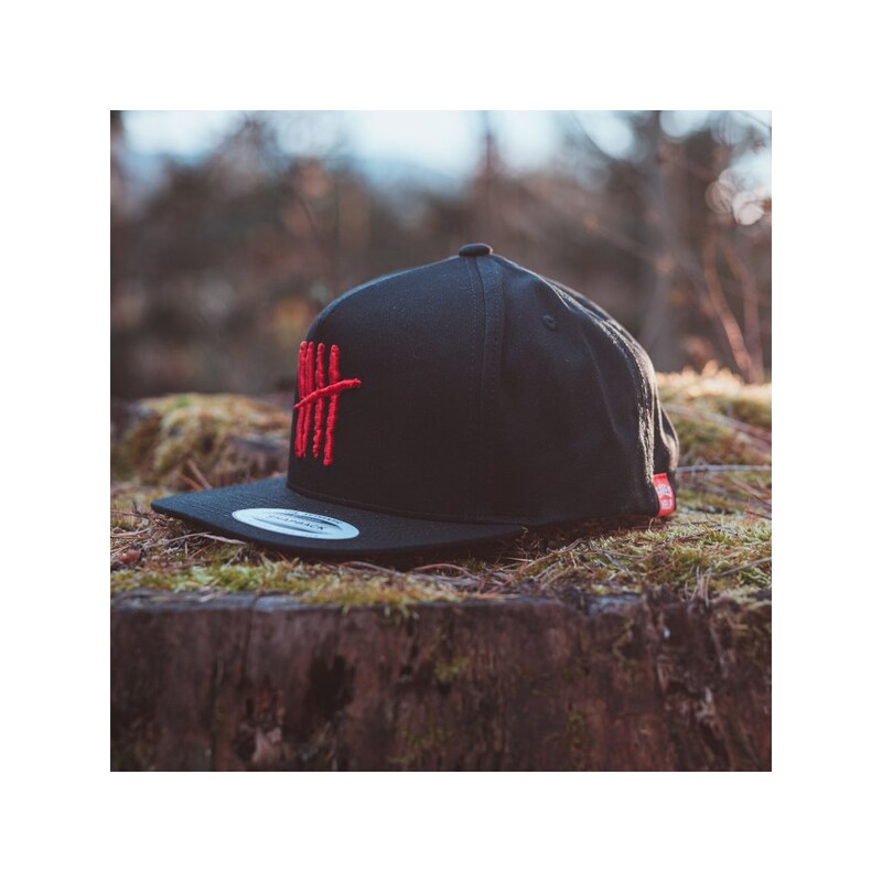 KŠILTOVKA (SNAPBACK) SAVES HELP - Alternative logo - BLK/RED -