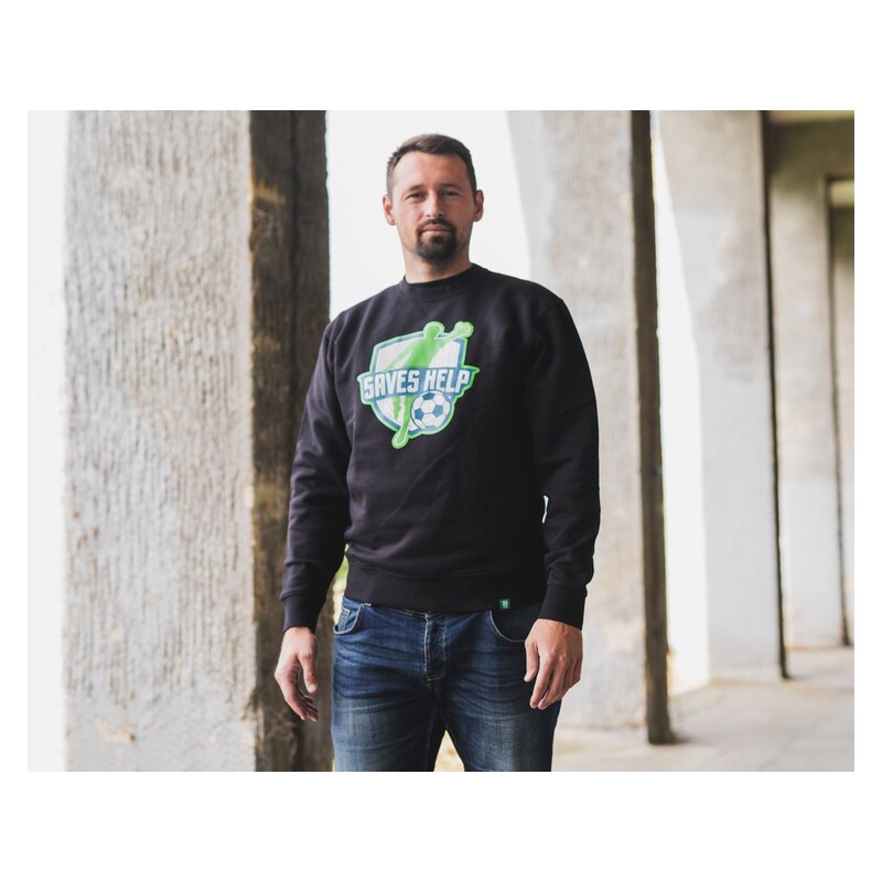 MIKINA BEZ KAPUCE UNISEX SAVES HELP - Fotbal - Classic logo -
