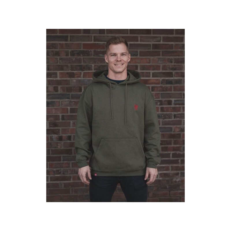 MIKINA UNISEX SAVES HELP - Oversized - Olive - SHHOS002